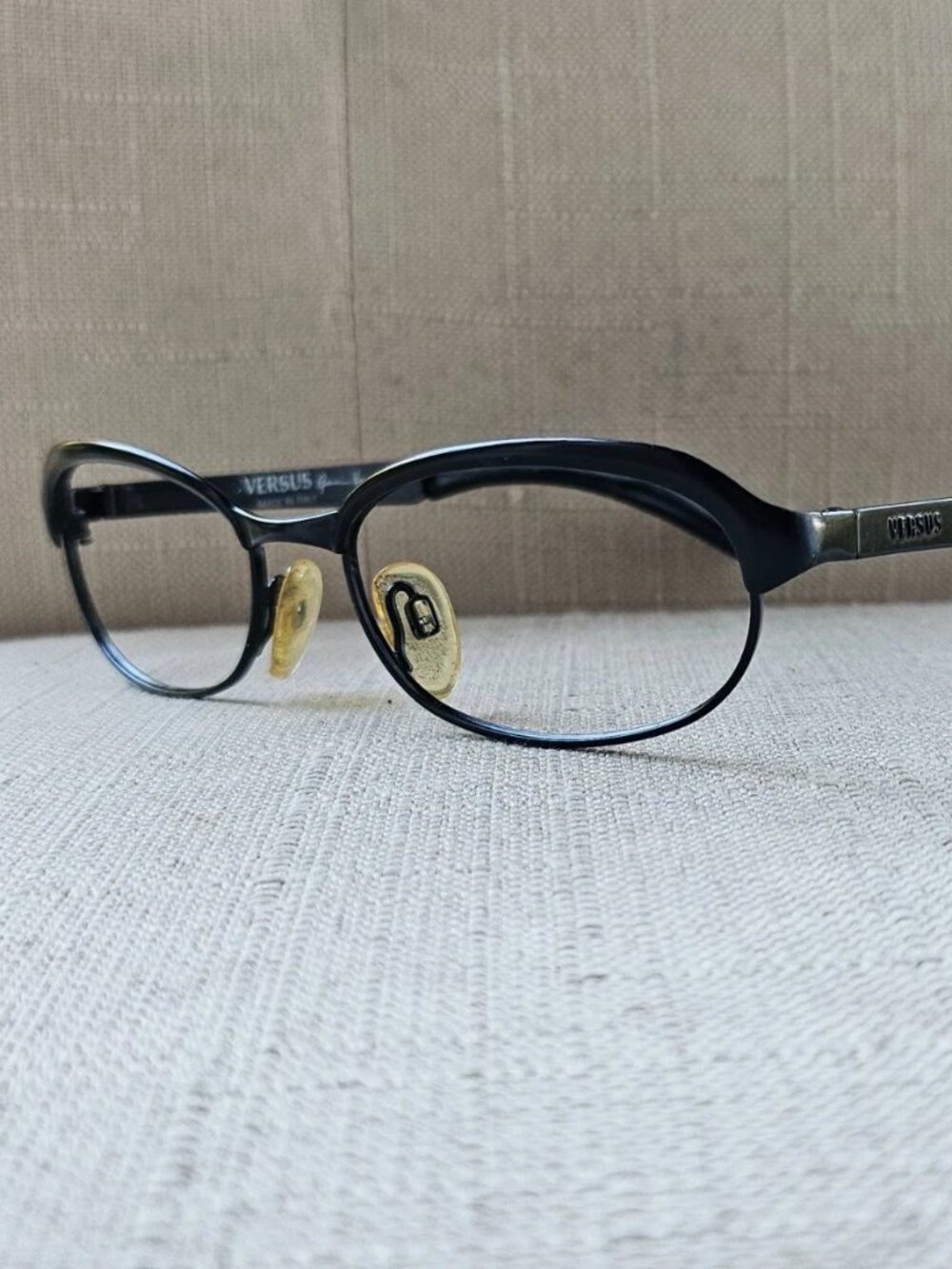 Vintage Versus Gianni Versace Eyeglasses Frame Black MOD.R18 Glasses Made Italy